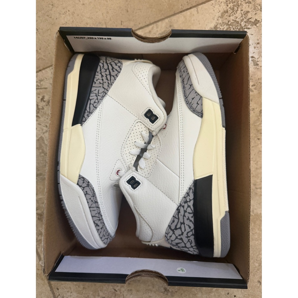 Jordan 3 Retro White Cement Reimagined PS Kids Shoes DM0966-100 Size 2.5Y